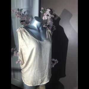 Top loose shirt blouse beige